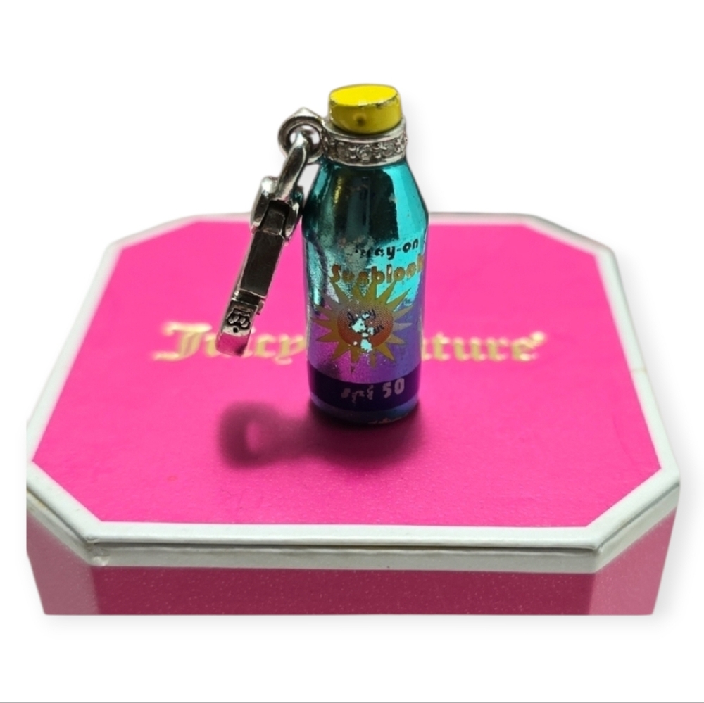 Juicy Couture Blue and Yellow Sunblock Charm